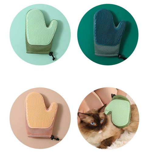 2-in-1 Pet Grooming Gloves & Hair Removal Comb for Dogs & Cats