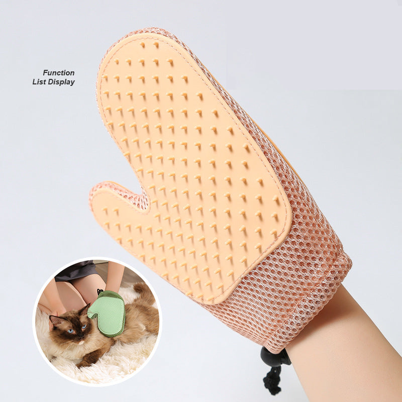 2-in-1 Pet Grooming Gloves & Hair Removal Comb for Dogs & Cats3