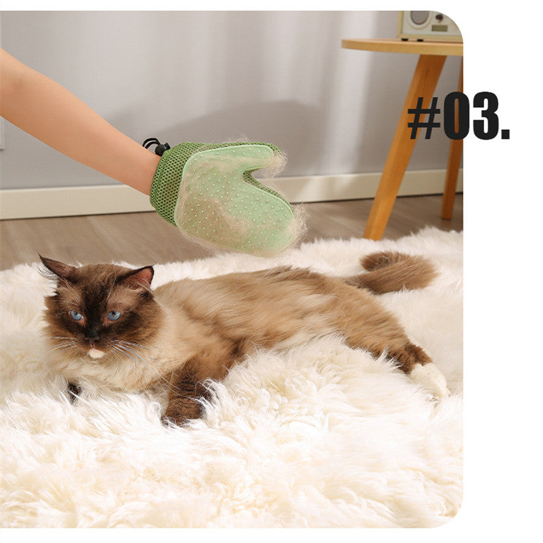 2-in-1 Pet Grooming Gloves & Hair Removal Comb for Dogs & Cats5
