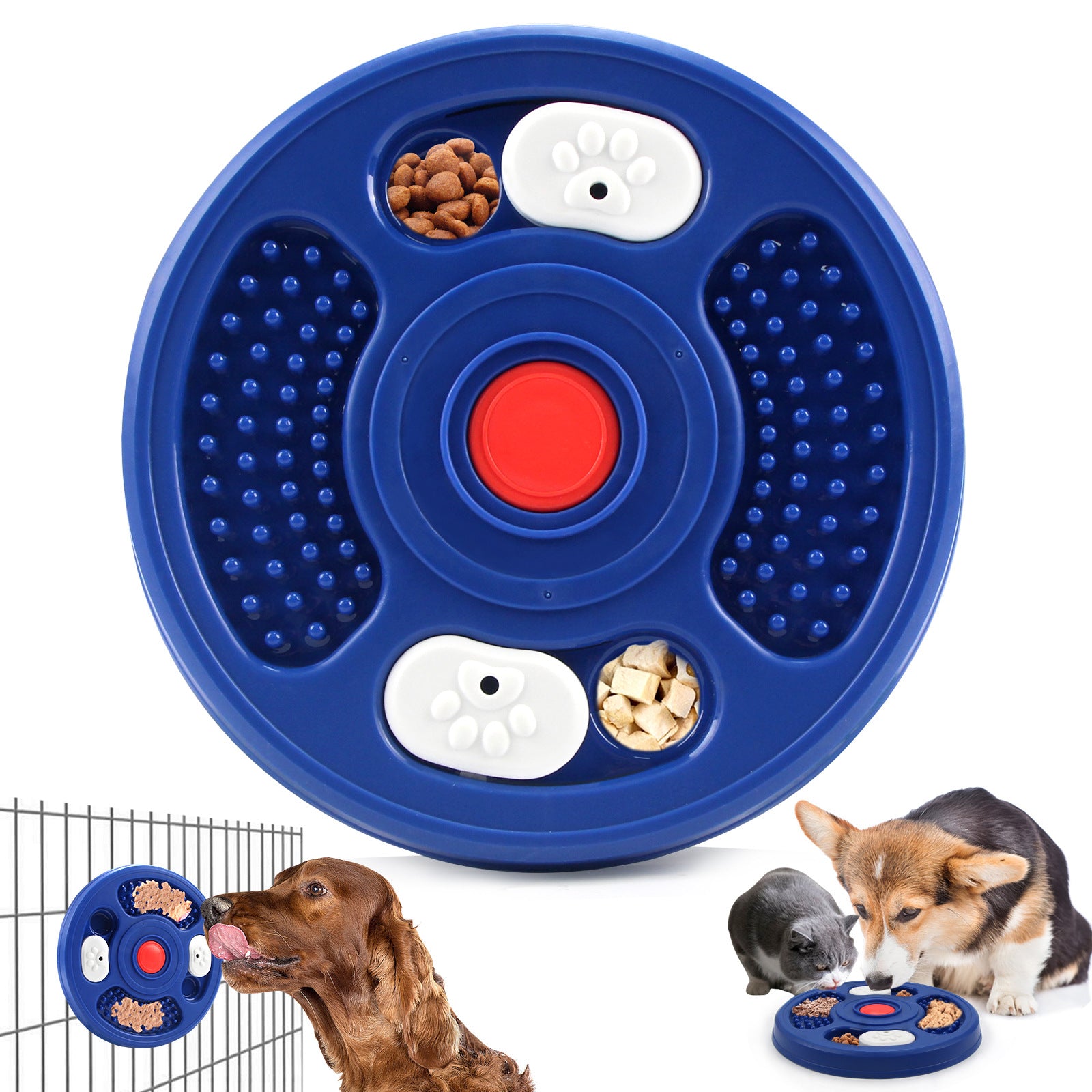 2-in-1 Slow Feeder Bowl &amp; Lick Mat for Dogs &amp; Cats6