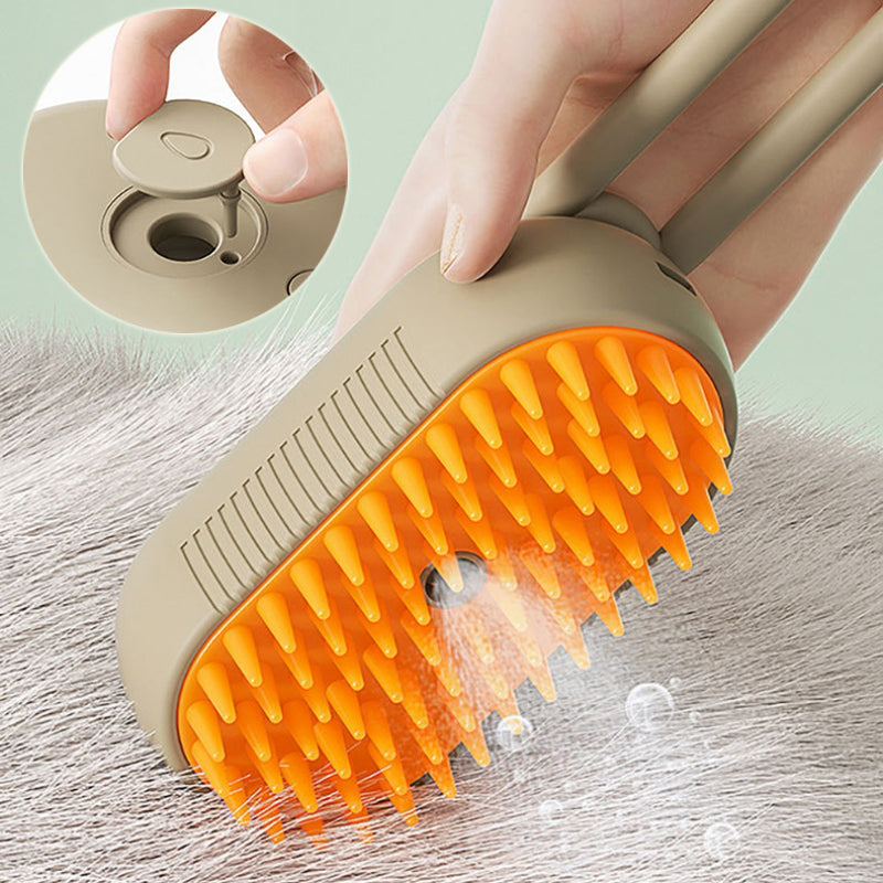 3-in-1 Steam Grooming Brush Gentle grooming, easier brushing and less loose fur — for cats and dogs.5