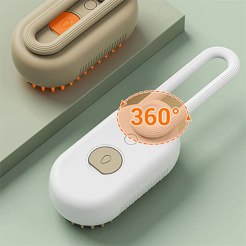 3-in-1 Steam Grooming Brush Gentle grooming, easier brushing and less loose fur — for cats and dogs.7
