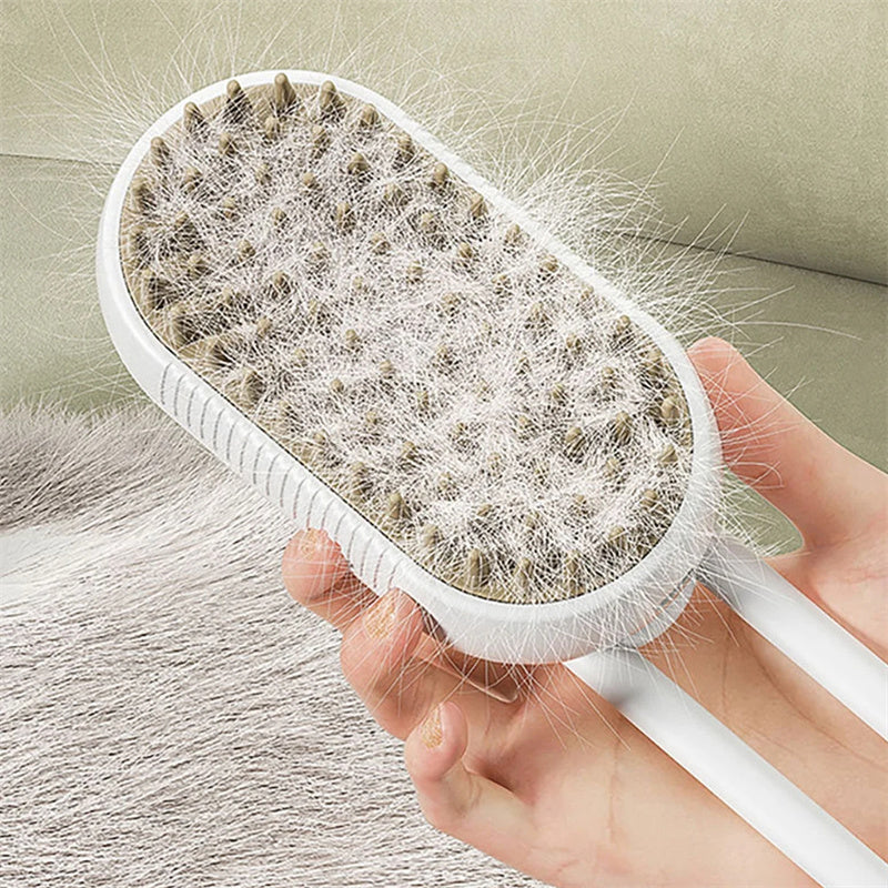 3-in-1 Steam Grooming Brush Gentle grooming, easier brushing and less loose fur — for cats and dogs.9