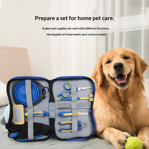 8-Piece Pet Cleaning &amp; Grooming Kit for Dogs & Cats