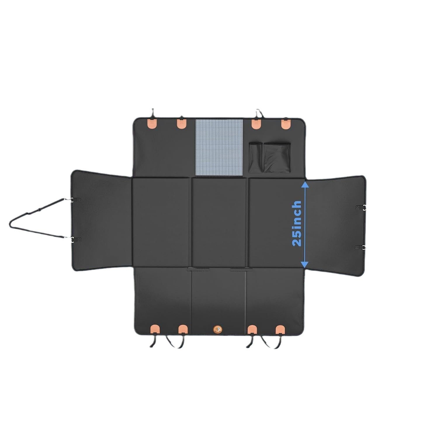 Hard Bottom PU Leather Back Seat Extender For Dogs,2