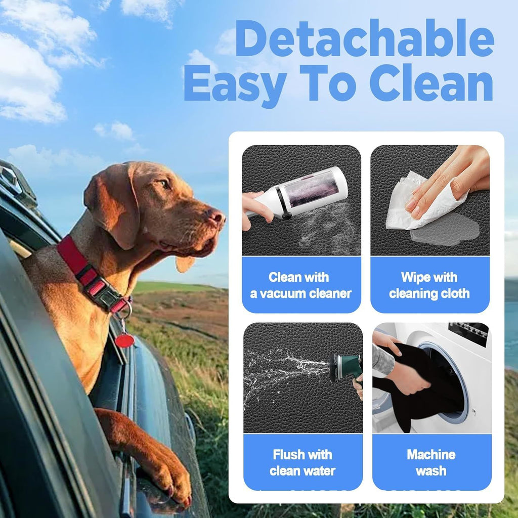 Hard Bottom PU Leather Back Seat Extender For Dogs,4