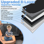 Hard Bottom PU Leather Back Seat Extender For Dogs,6