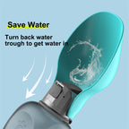 High Capacity 800ml Dogs Water Bottle Portable Leakproof Pet Foldable Drinking Bowl3