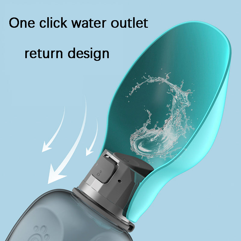 High Capacity 800ml Dogs Water Bottle Portable Leakproof Pet Foldable Drinking Bowl5