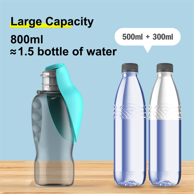 High Capacity 800ml Dogs Water Bottle Portable Leakproof Pet Foldable Drinking Bowl6