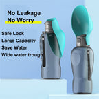 High Capacity 800ml Dogs Water Bottle Portable Leakproof Pet Foldable Drinking Bowl8