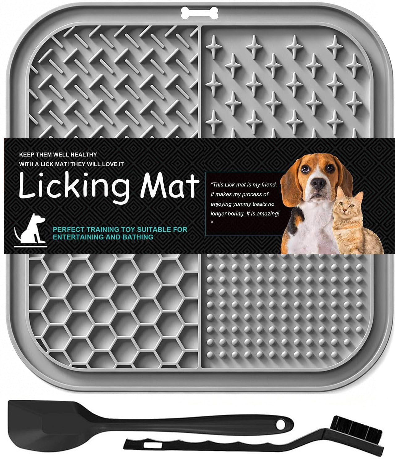 Licking Mat for Dogs & Cats with Suction Cups