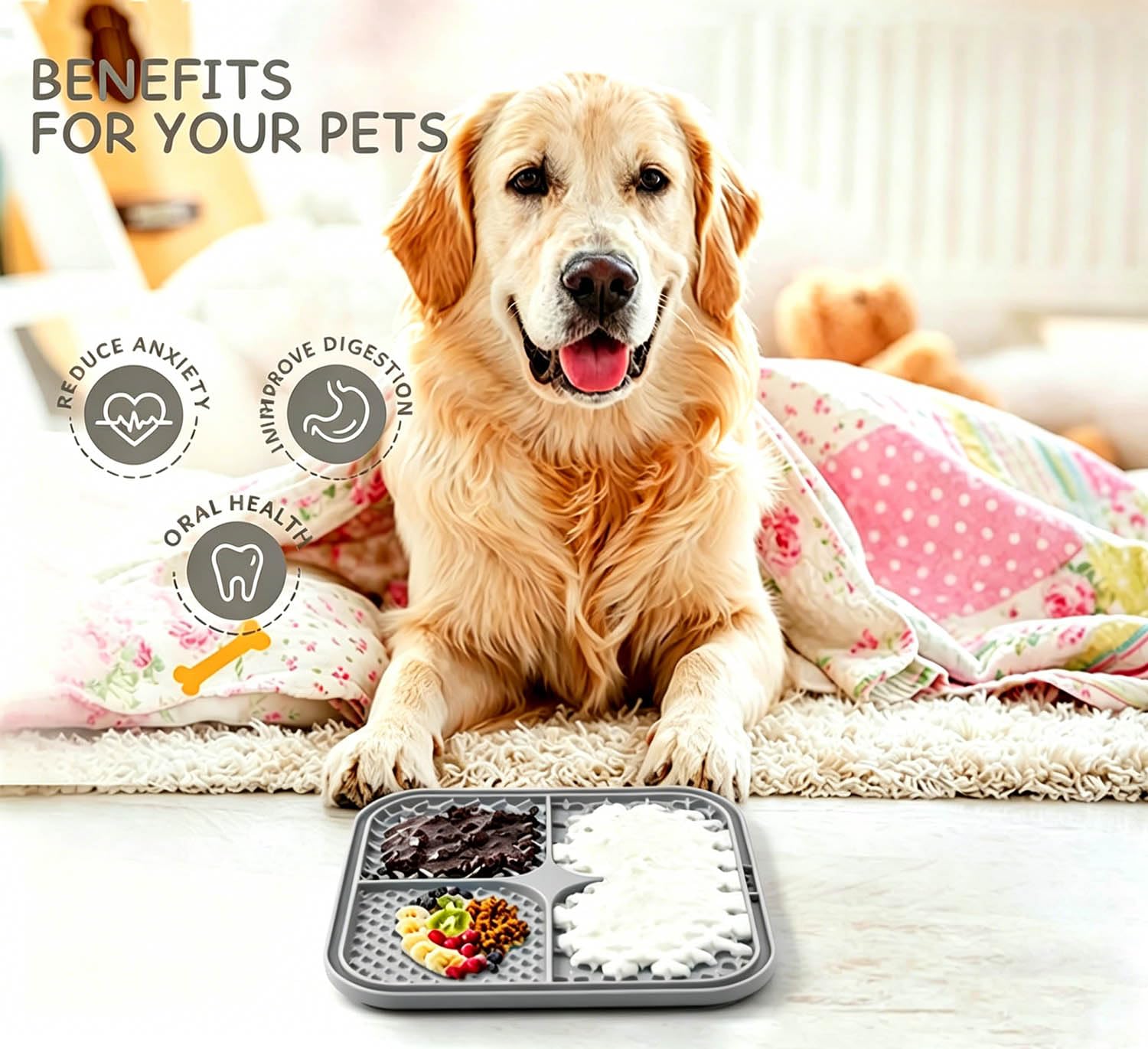 Licking Mat for Dogs & Cats with Suction Cups2