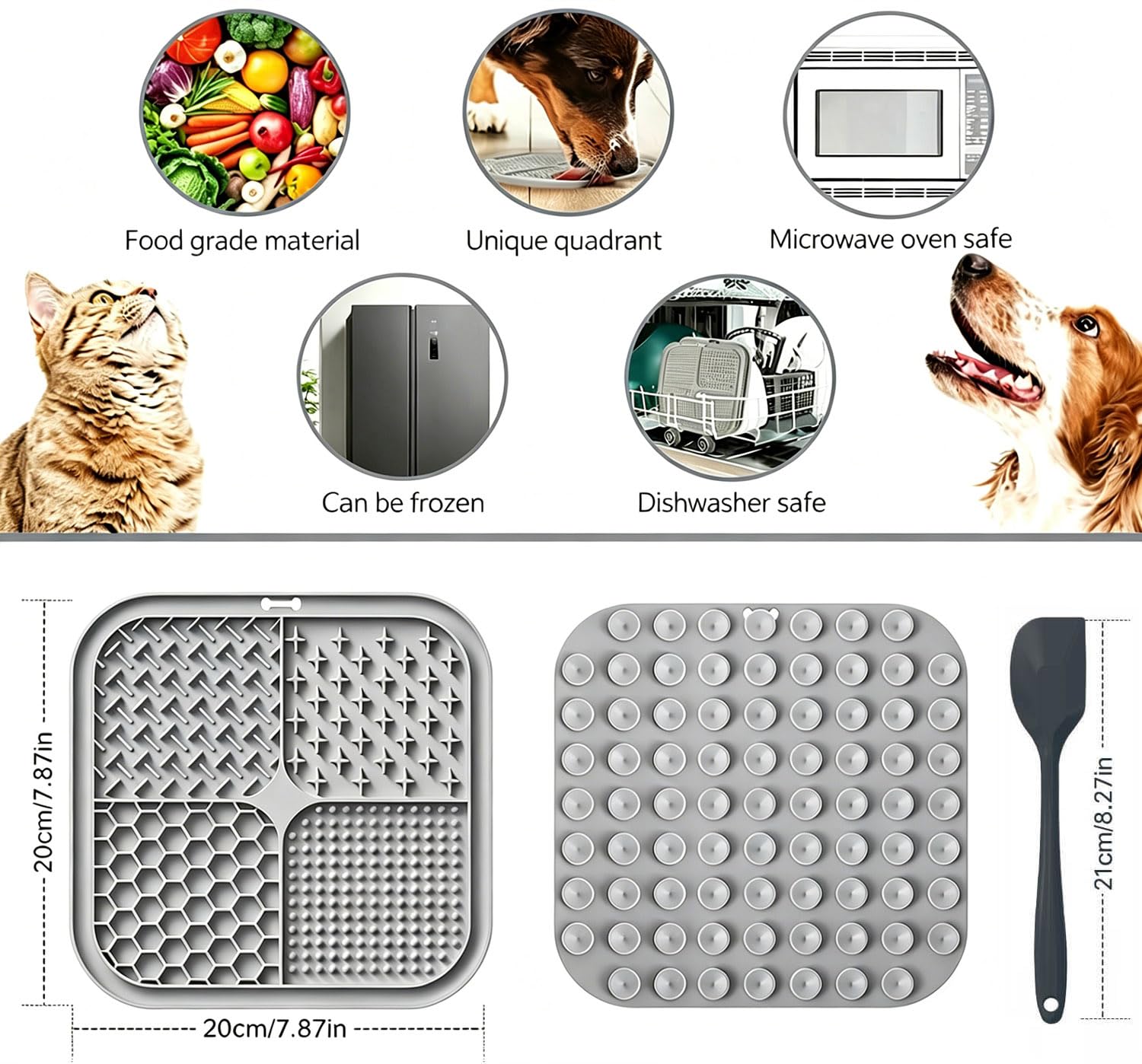 Licking Mat for Dogs & Cats with Suction Cups9