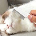 Multifunctional Pet Comb Tear Stain Removal Comb Magic Pets Grooming Comb Kit For Small Dogs Puppies  Pet Grooming Brush Fine-Tooth Stainless Grooming Massage Comb7