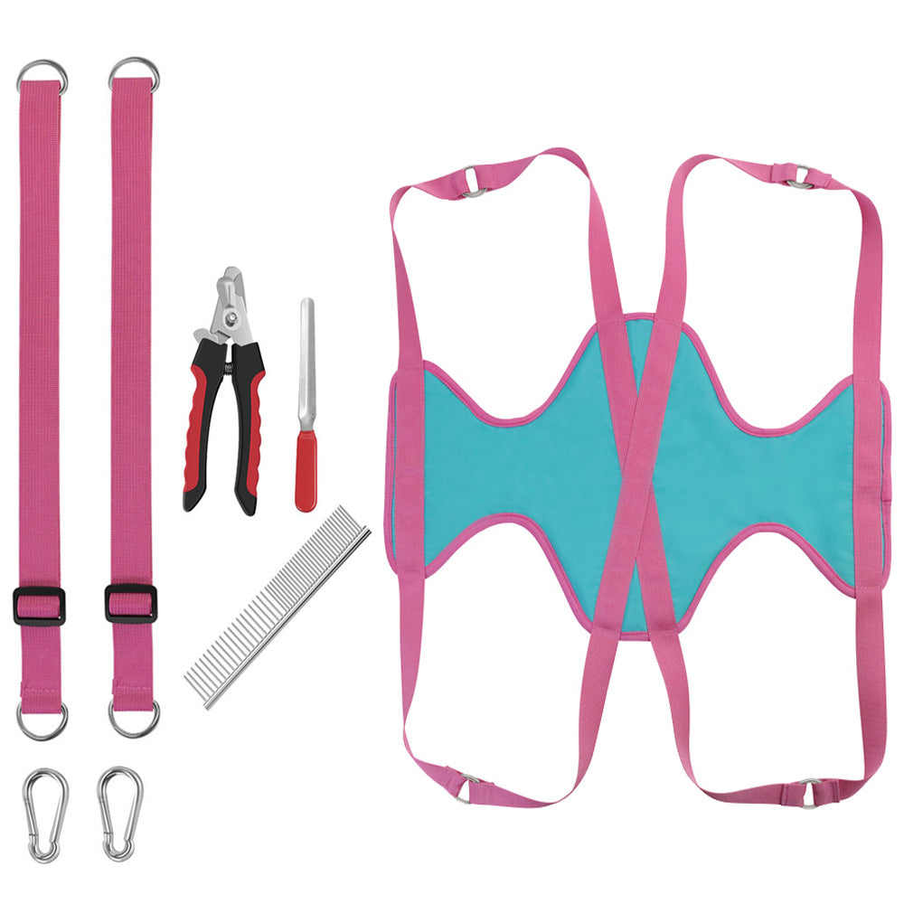 Pet Grooming Hammock For Cats & Dogs Hanging Harness Pet Supplies Kit With Nail Clippers Trimmer4
