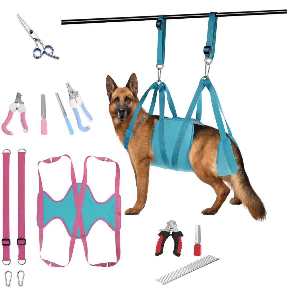 Pet Grooming Hammock For Cats & Dogs Hanging Harness Pet Supplies Kit With Nail Clippers Trimmer6