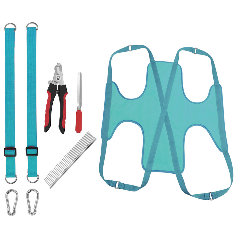 Pet Grooming Hammock For Cats & Dogs Hanging Harness Pet Supplies Kit With Nail Clippers Trimmer7