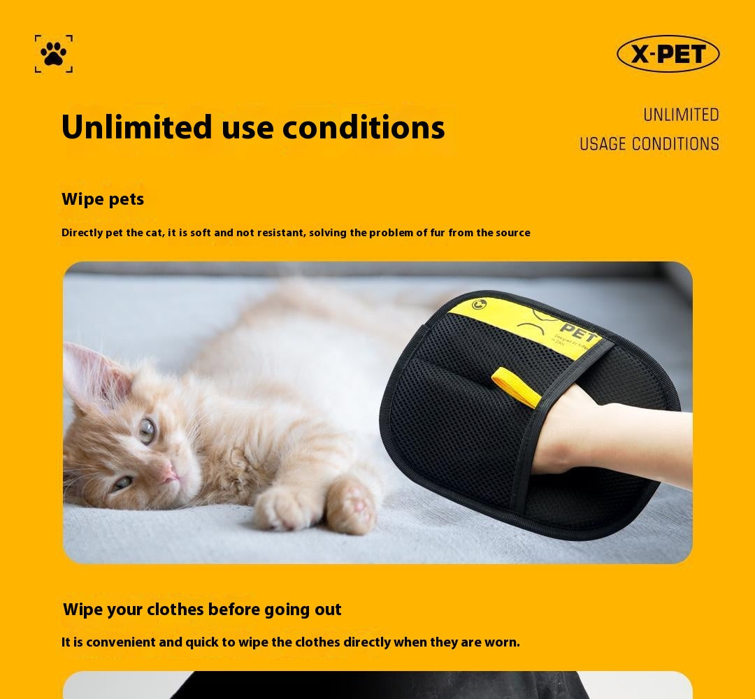 Portable Home Pet Hair Removal Gloves1