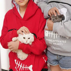 Comfortable cat themed pullover hoodie